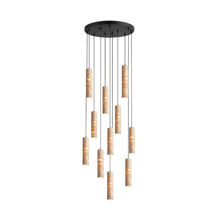 Cylindrical Travertine Pendant Light - Vakkerlight