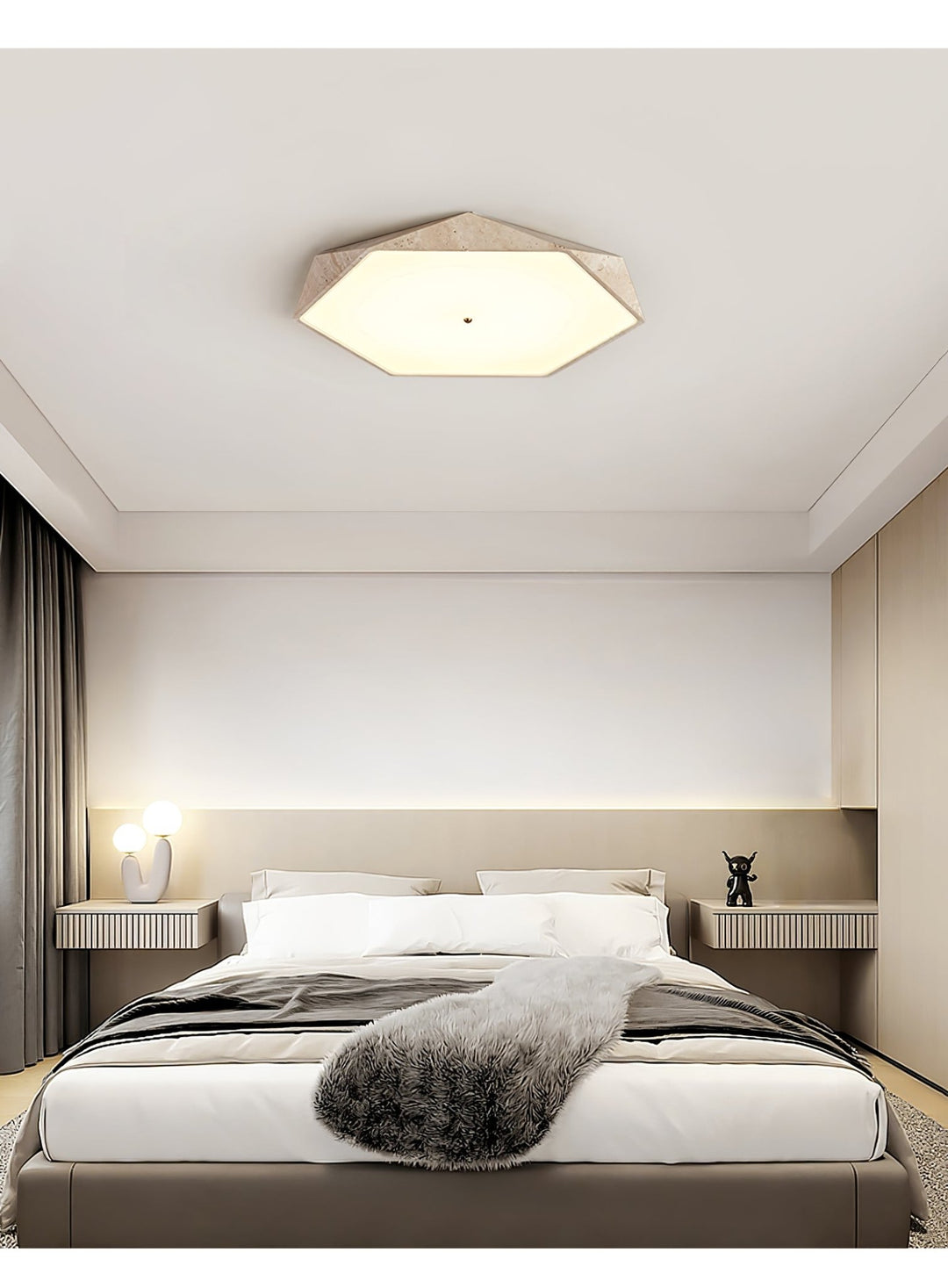 Lunarc Stone Ceiling Lamp - Vakkerlight