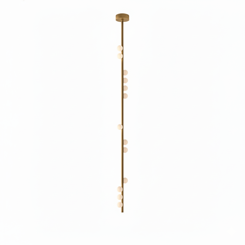 Brass Glass Drop Chandelier - Vakkerlight