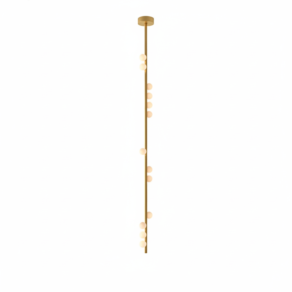 Brass Glass Drop Chandelier - Vakkerlight