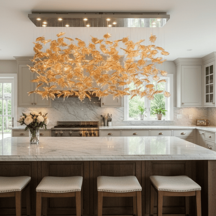 Multicolor Crystal Maple Leaf Chandelier - Vakkerlight