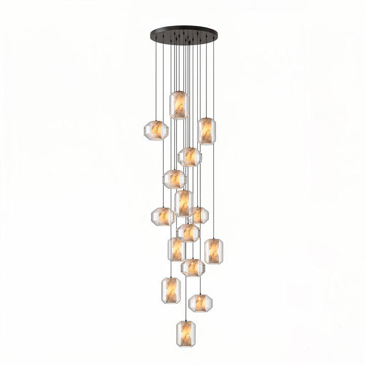 Alabaster Glass Cylinder Pendant Light - Vakkerlight
