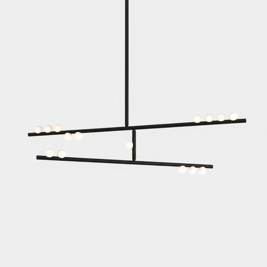 Brass Glass Drop Chandelier - Vakkerlight