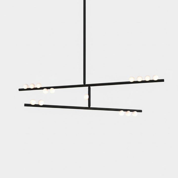 Brass Glass Drop Chandelier - Vakkerlight