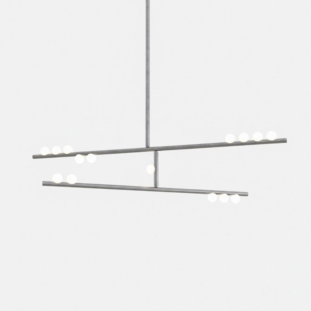 Brass Glass Drop Chandelier - Vakkerlight