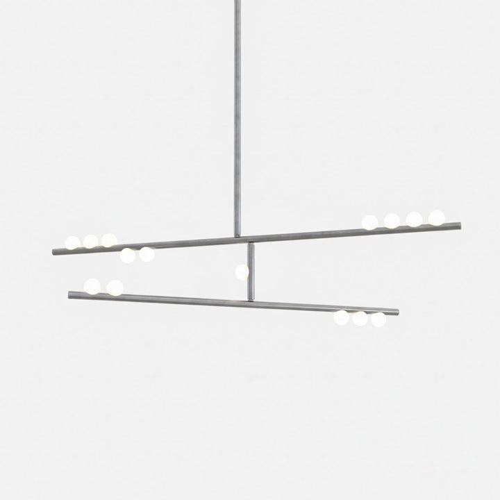 Brass Glass Drop Chandelier - Vakkerlight