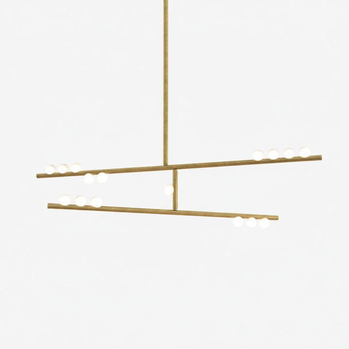 Brass Glass Drop Chandelier - Vakkerlight