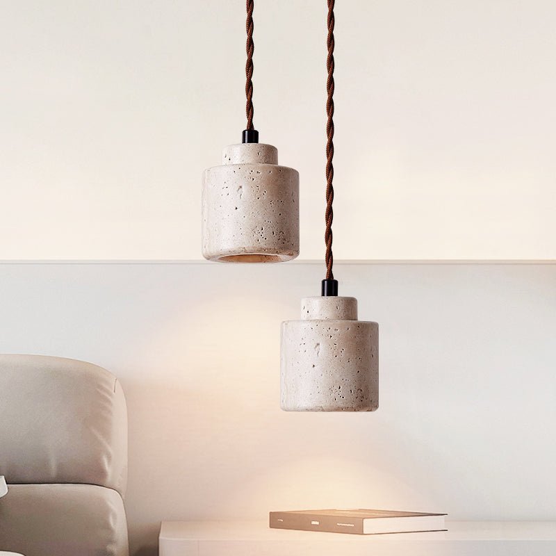 Elemental Travertine Mini Pendant Lamp - Vakkerlight