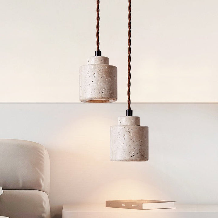 Elemental Travertine Mini Pendant Lamp - Vakkerlight