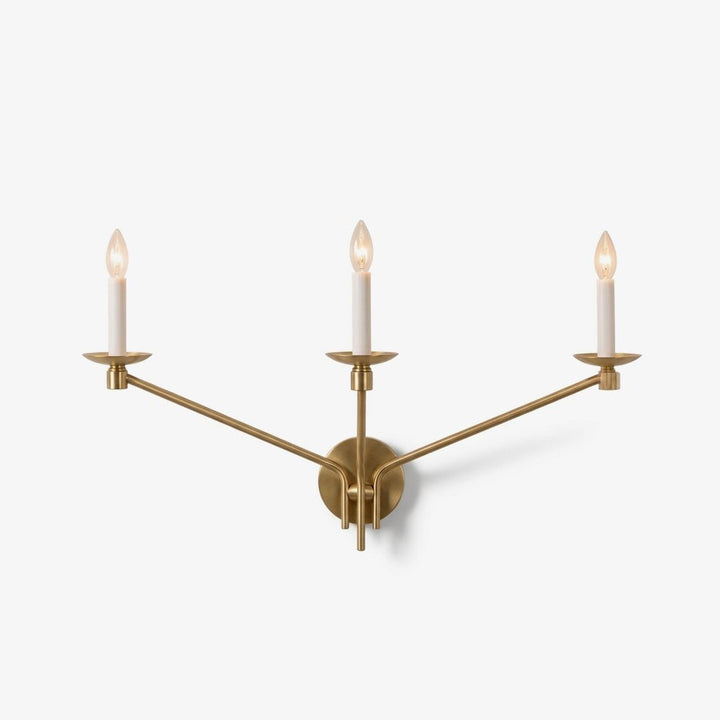 Vesper Brass Candlestick Sconce