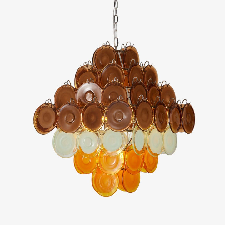 Retro Glass Disc Chandelier - Vakkerlight