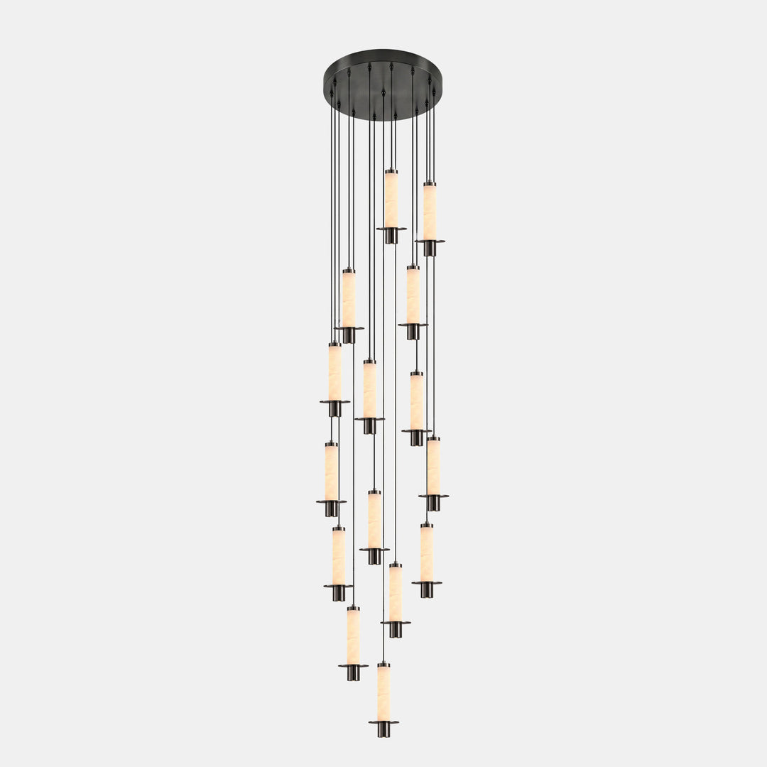 Cylindrical Plinth Alabaster Pendant Lamp - Vakkerlight