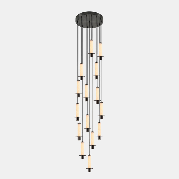 Cylindrical Plinth Alabaster Pendant Lamp - Vakkerlight