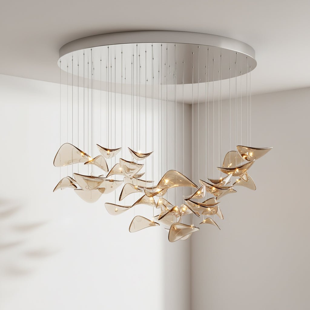 Wave Floating Leaf Chandelier - Vakkerlight