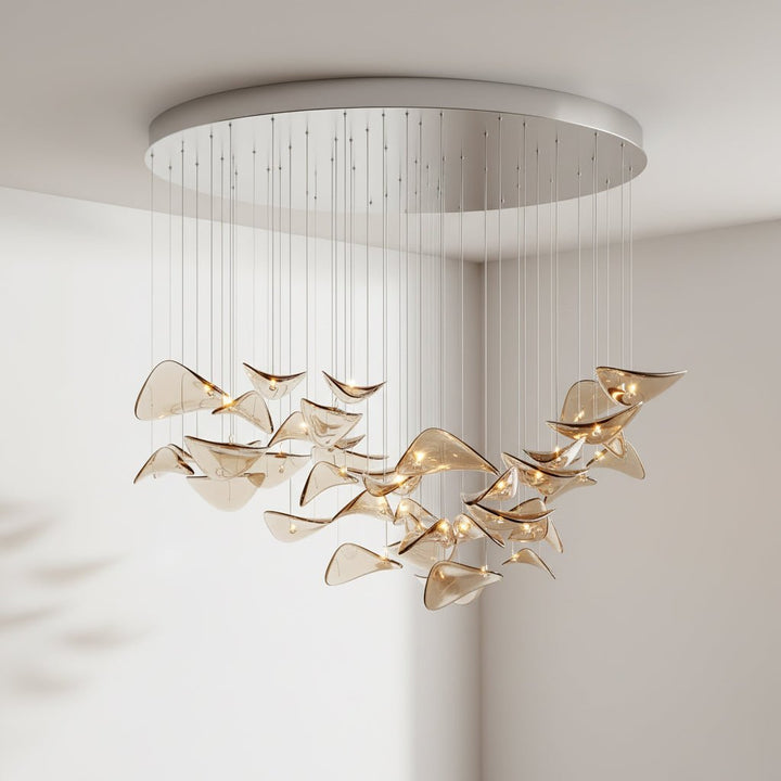 Wave Floating Leaf Chandelier - Vakkerlight