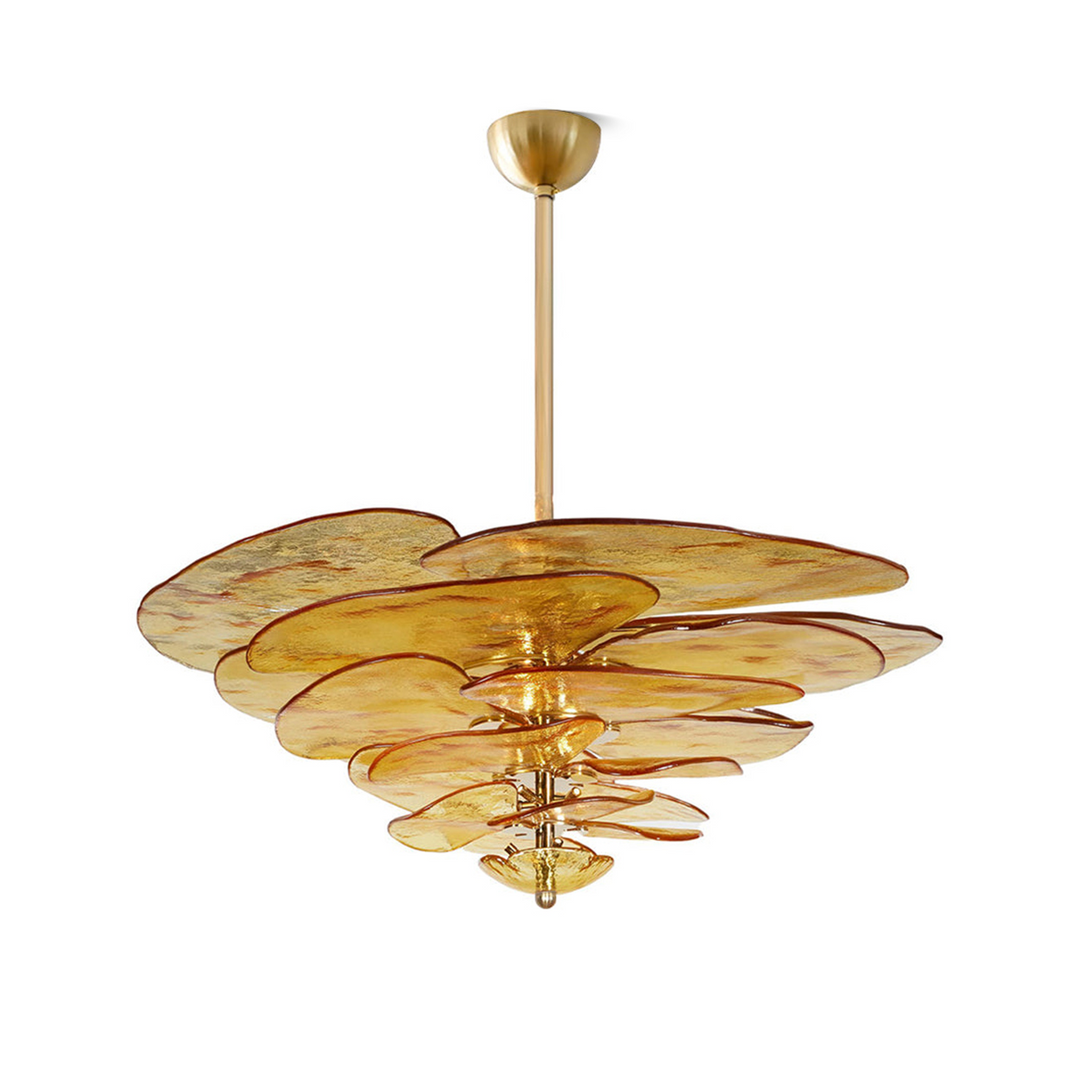 Golden Petals Murano Chandelier