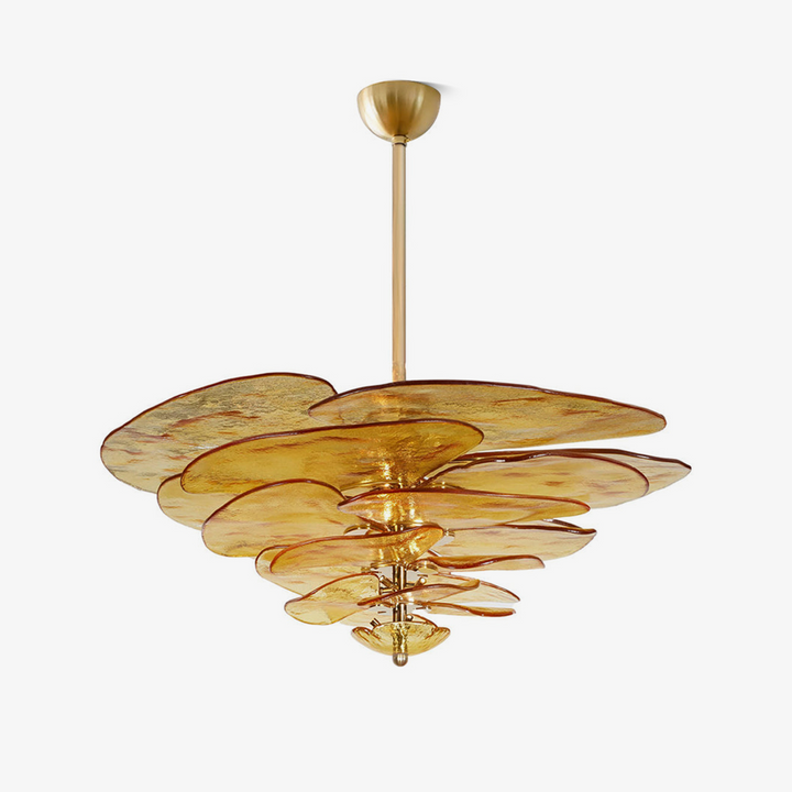 Golden Petals Murano Chandelier