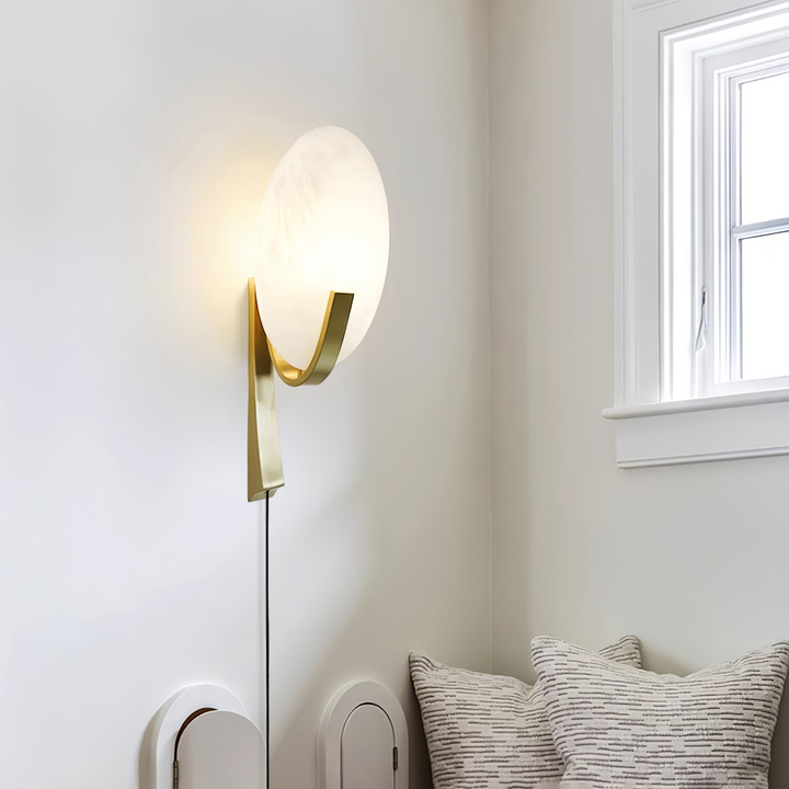 Alice Alabaster Plug-in Wall Lamp