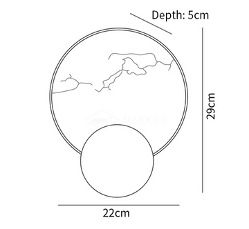 Terra Svet Alabaster Wall Lamp — Dimension drawings 1