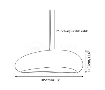Shinto Cloud Plafonnier Suspendu — Dimension drawings 1