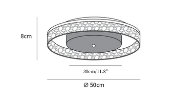 Crystal Embedded Deckenleuchte — Dimension drawings 1