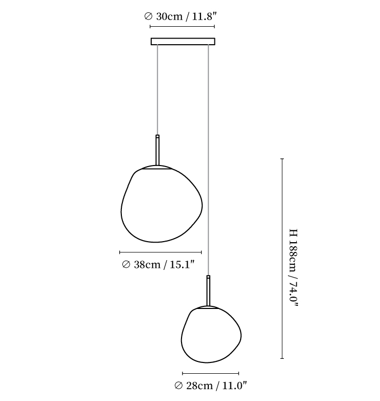 Multi Lava Round Pendant Lamp