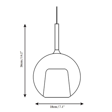 Glo Pendant Light — Dimension drawings 1