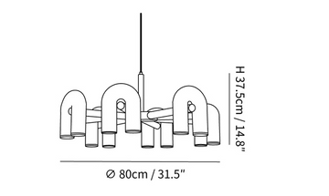 Cirkus Chandelier — Dimension drawings 3
