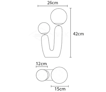 Oo Rough Table Lamp — Dimension drawings 1