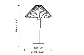 Lampada da Tavolo Matin — Dimension drawings 1