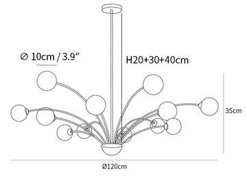 Millender Chandelier — Dimension drawings 4