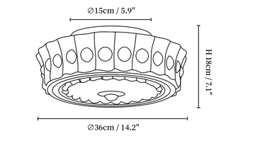 Charles Edwards Plafondlamp — Dimension drawings 1