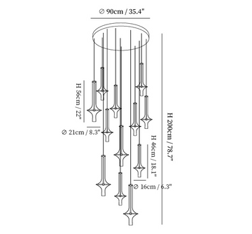 Wonder Suspension Lamp — Dimension drawings 2