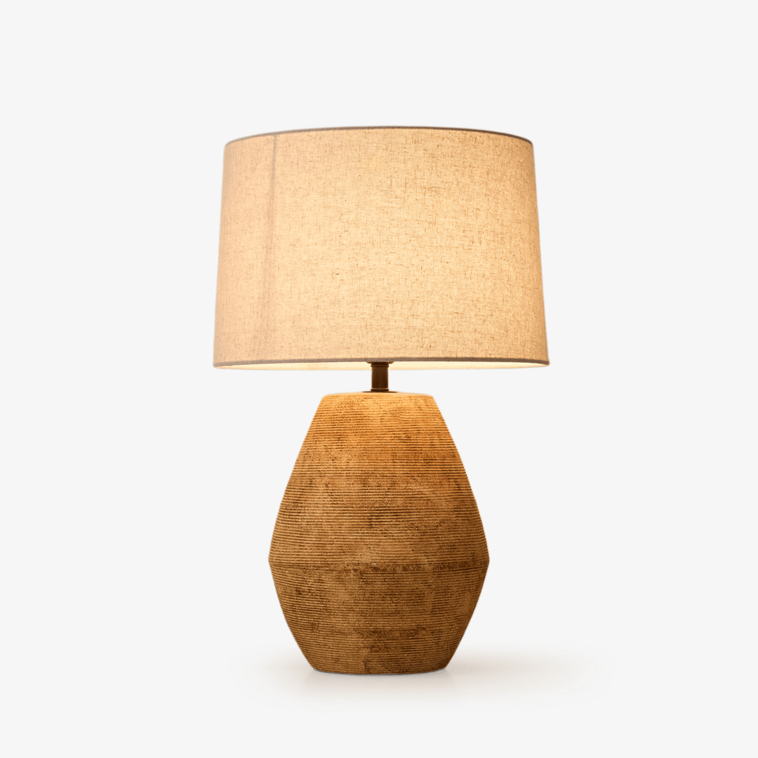Textured Terracotta Toned Table Lamp - Vakkerlight