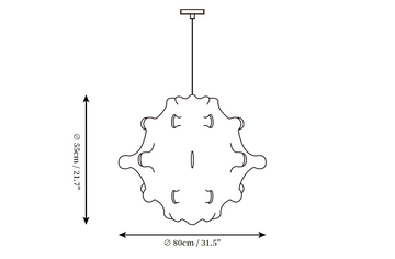 Lámpara Colgante Cocoon Bloom — Dimension drawings 1
