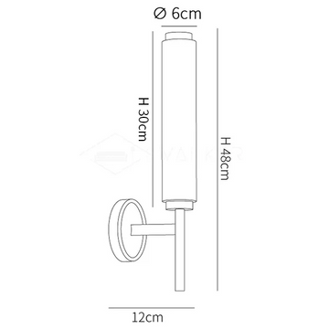 Brindisi Alabaster Wall Sconce — Dimension drawings 1