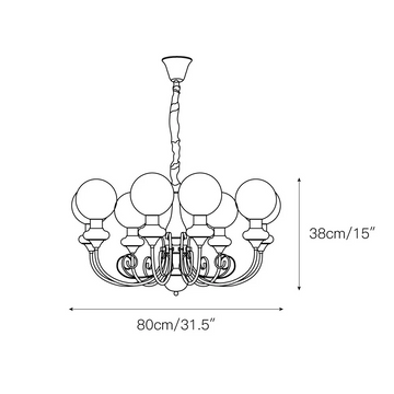 Onyx Chandelier — Dimension drawings 3