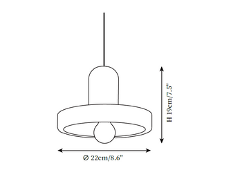 Lampadario a sospensione in alabastro Carrara — Dimension drawings 1