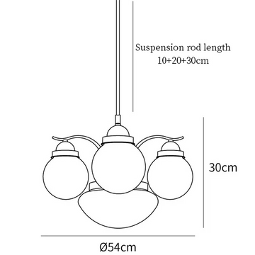 Ryttenberg Chandelier — Dimension drawings 1