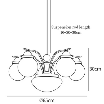 Ryttenberg Chandelier — Dimension drawings 2