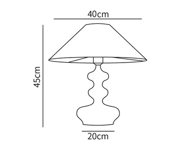 Creative Gourd Table Lamp — Dimension drawings 1