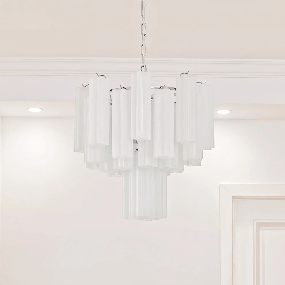 Frosted Glass Tubes Chandelier - Vakkerlight