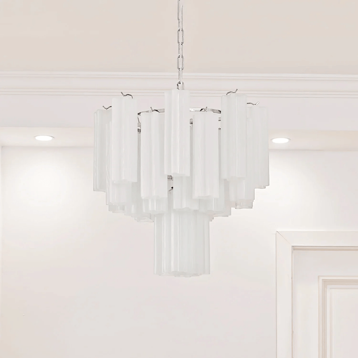 Frosted Glass Tubes Chandelier - Vakkerlight