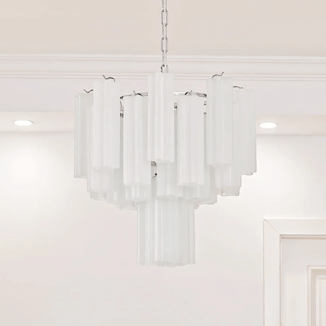 Frosted Glass Tubes Chandelier - Vakkerlight