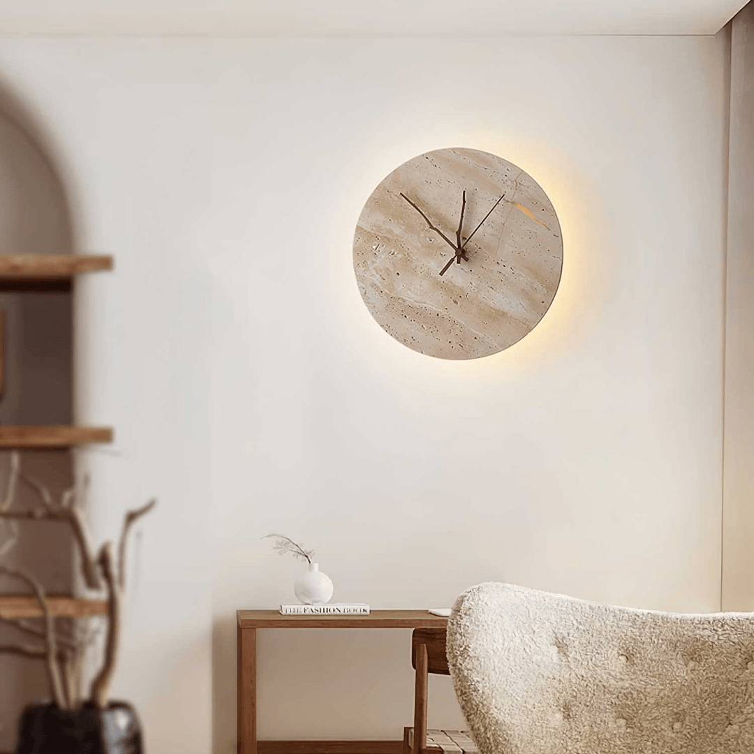 Clock Travertine Wall Lamp - Vakkerlight