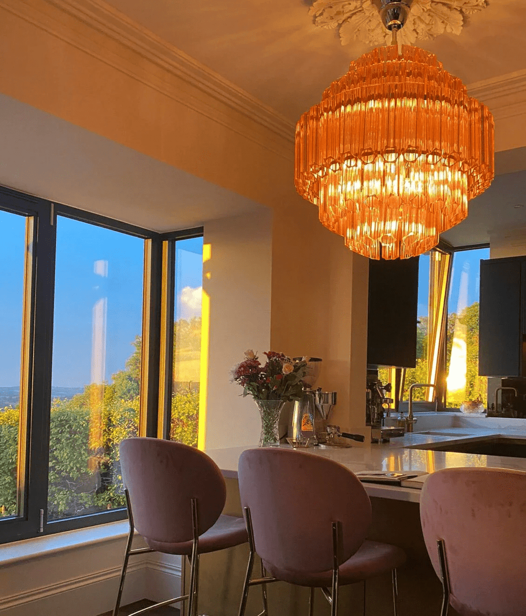 Pink Palermo Murano Chandelier - Vakkerlight