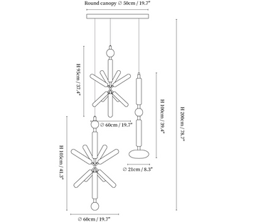 Cipher Pendelleuchte — Dimension drawings 1