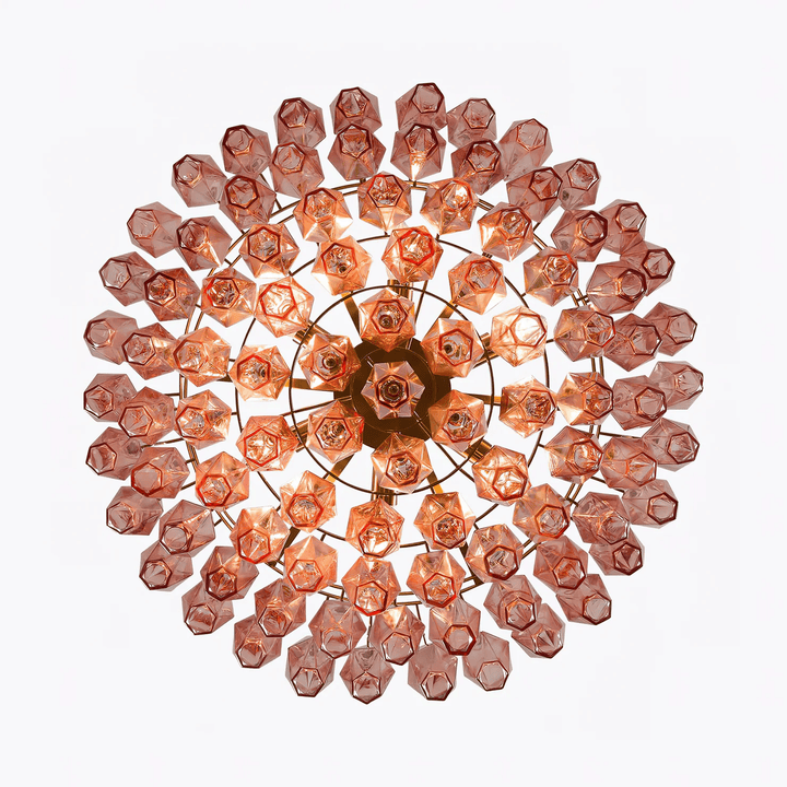 Pink Polygon Drop Chandelier - Vakkerlight