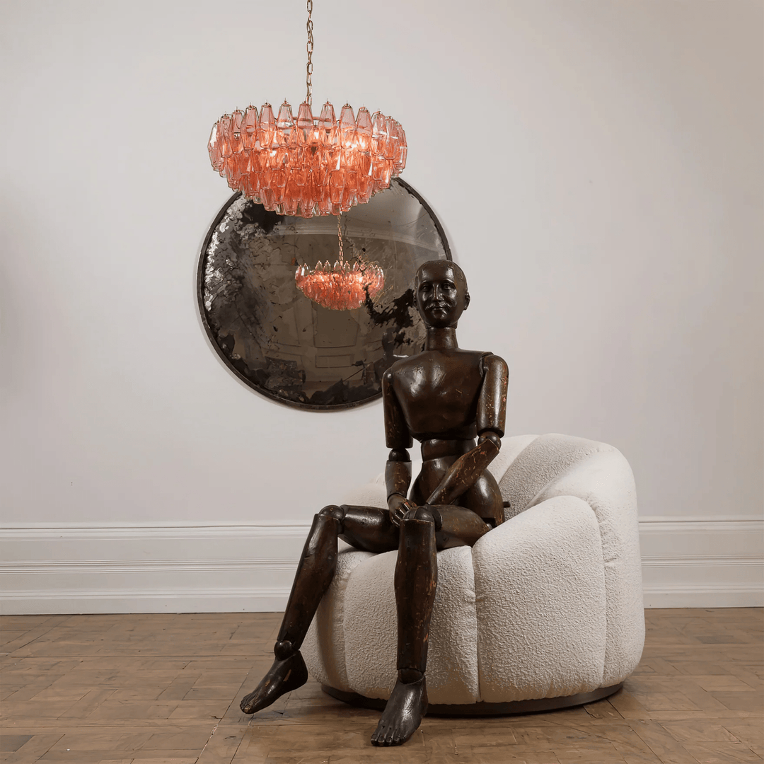 Pink Polygon Drop Chandelier - Vakkerlight