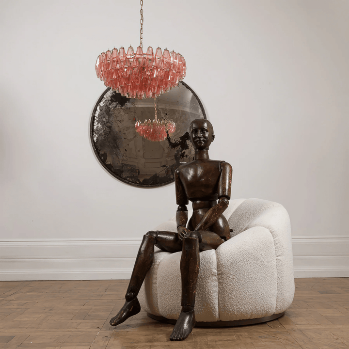 Pink Polygon Drop Chandelier - Vakkerlight